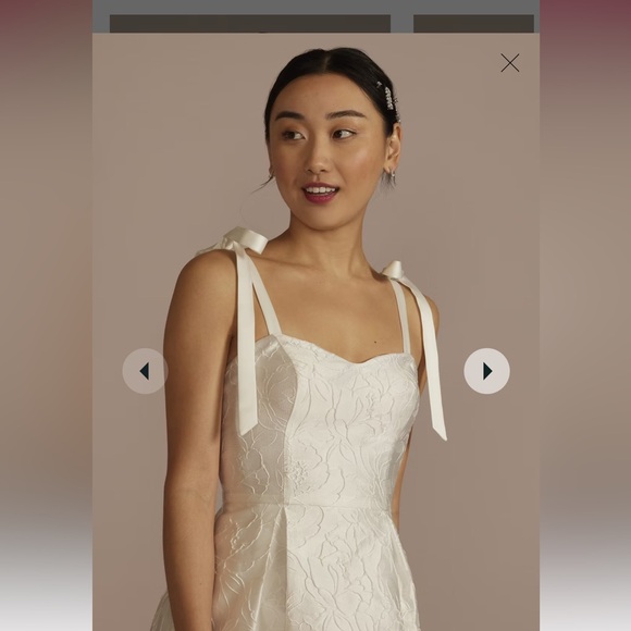 DB STUDIO Short Jacquard A-Line Dress with Removable Straps - Picture 4 of 7